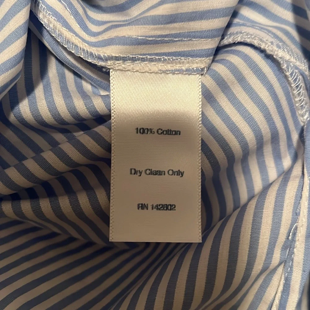 STS Sail to Sable Blue Stripe Embroidered Tunic Top Size Medium - Picture 9 of 9